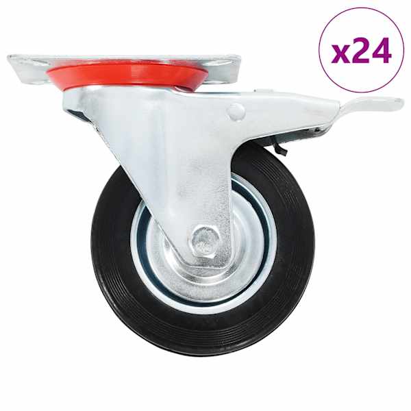 vidaXL 24 tk p&ouml;&ouml;rlevad rattad 100 mm