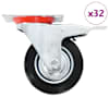 vidaXL p&ouml;&ouml;rlevad rattad 32 tk, 100 mm