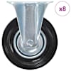 vidaXL fikseeritud m&ouml;&ouml;blirattad 8 tk, 125 mm