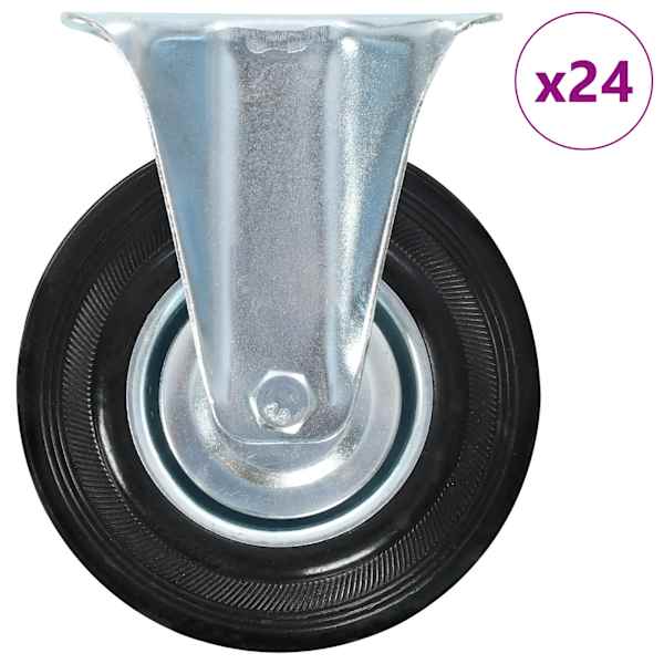 vidaXL fikseeritud rattad, 24 tk, 125 mm