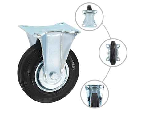 vidaXL Roți fixe, 24 buc., 125 mm