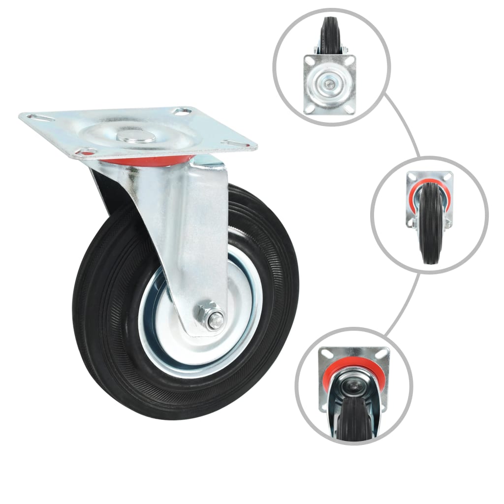vidaXL 16 st Zwenkwielen 125 mm afbeelding