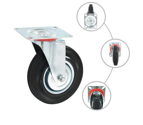 vidaXL 32 бр въртящи се колела, 125 мм