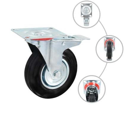 vidaXL Roți pivotante, 32 buc., 125 mm