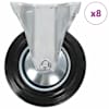 vidaXL fikseeritud rattad, 8 tk, 160 mm