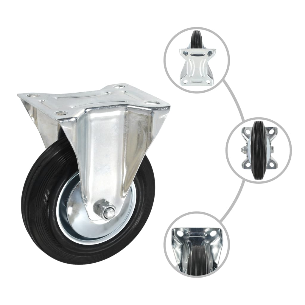 vidaXL 12 st Wielen vast 160 mm afbeelding