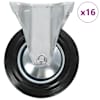 vidaXL fikseeritud rattad, 16 tk, 160 mm