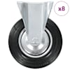 vidaXL fikseeritud rattad, 8 tk, 200 mm
