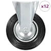 vidaXL fikseeritud rattad, 12 tk, 200 mm
