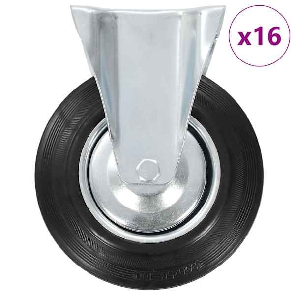 vidaXL fikseeritud rattad, 16 tk, 200 mm