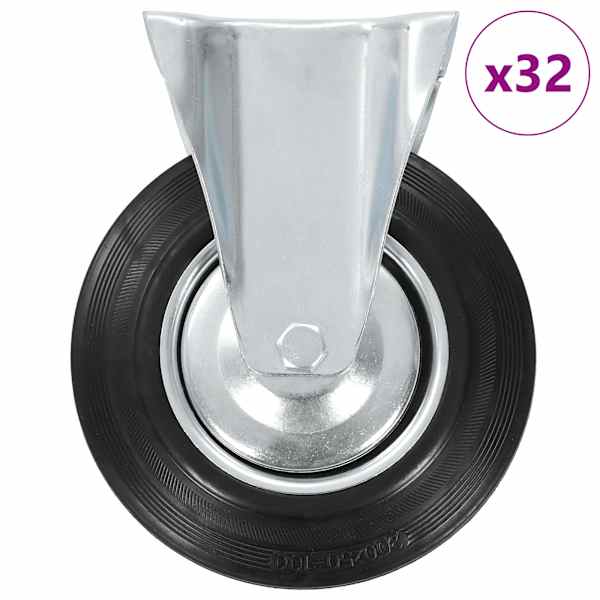 vidaXL fikseeritud rattad, 32 tk, 200 mm