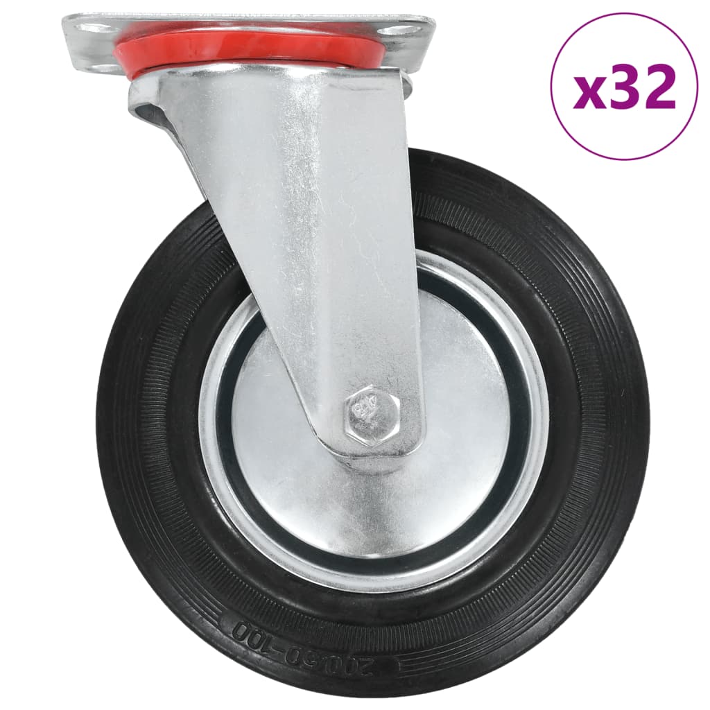 vidaXL Roți pivotante, 32 buc., 200 mm