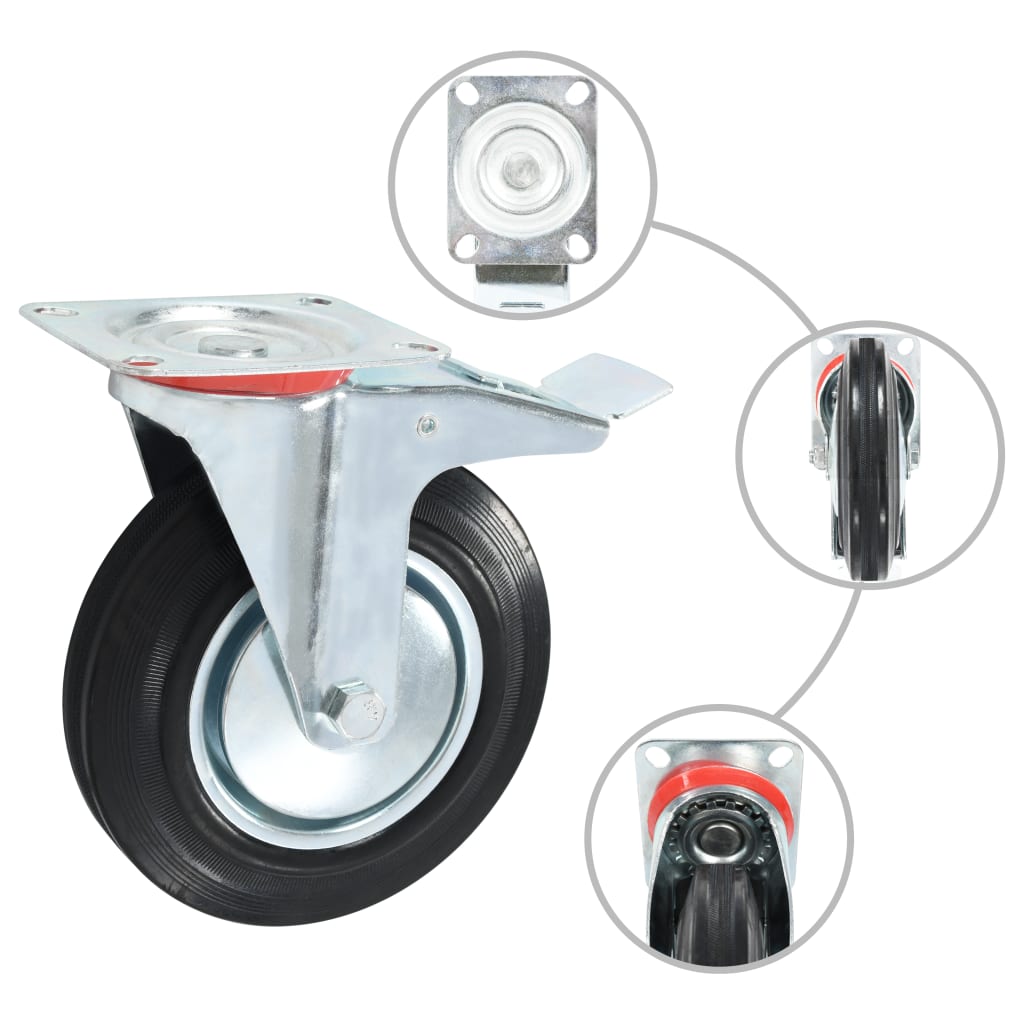 

vidaXL 24 st Zwenkwielen 200 mm