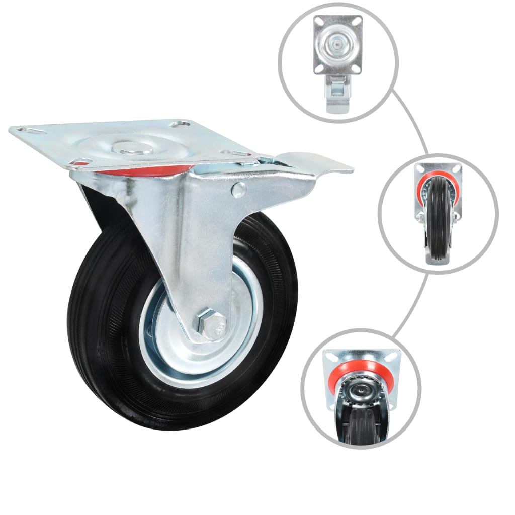 vidaXL Roți pivotante, 8 buc., 125 mm