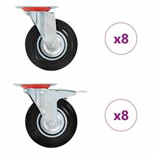 Gibljiva kolesa 16 kosov 125 mm