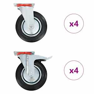 Gibljiva kolesa 8 kosov 200 mm