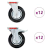 vidaXL 24 tk, p&ouml;&ouml;rlevad rattad 200 mm