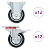 vidaXL fikseeritud rattad, 24 tk, 75 mm