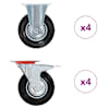 vidaXL p&ouml;&ouml;rlevad rattad, 8 tk, 125 mm