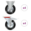 vidaXL p&ouml;&ouml;rlevad rattad, 8 tk, 160 mm