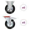 vidaXL p&ouml;&ouml;rlevad rattad, 12 tk, 160 mm