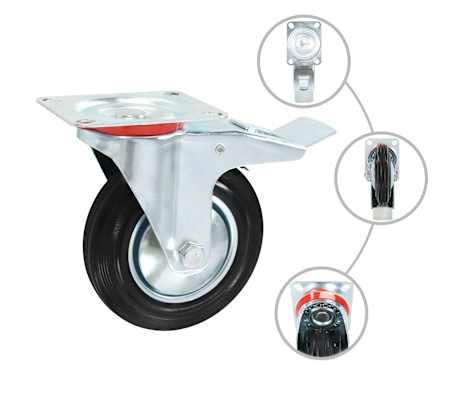 vidaXL Колела, 24 бр, 160 мм