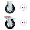 vidaXL 8 tk p&ouml;&ouml;rlevad rattad 200 mm