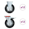 vidaXL p&ouml;&ouml;rlevad rattad, 24 tk, 200 mm