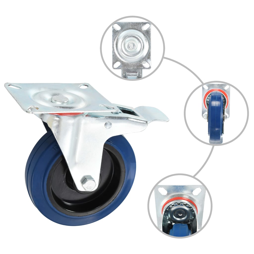 

vidaXL 16 st Zwenkwielen 125 mm