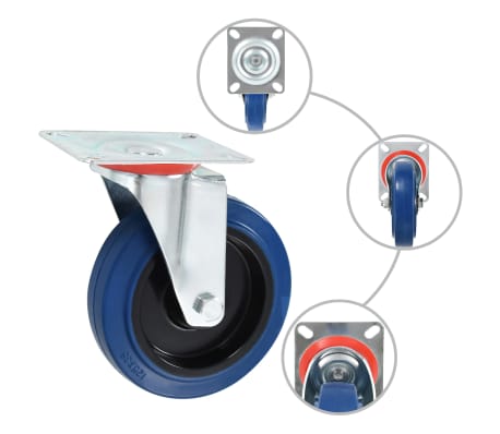 vidaXL 24 Stk. Lenkrollen 125 mm