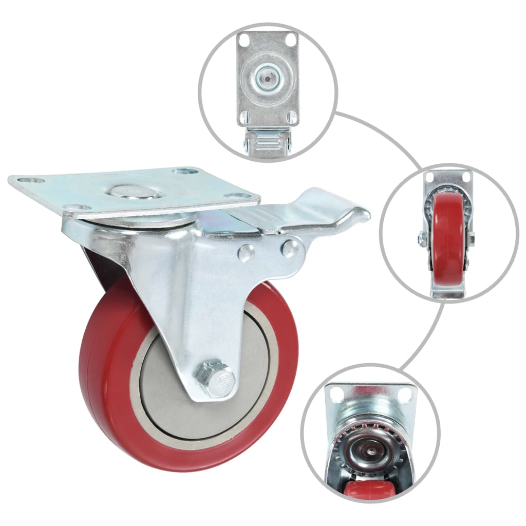 vidaXL 8 pcs Swivel Casters 100 mm