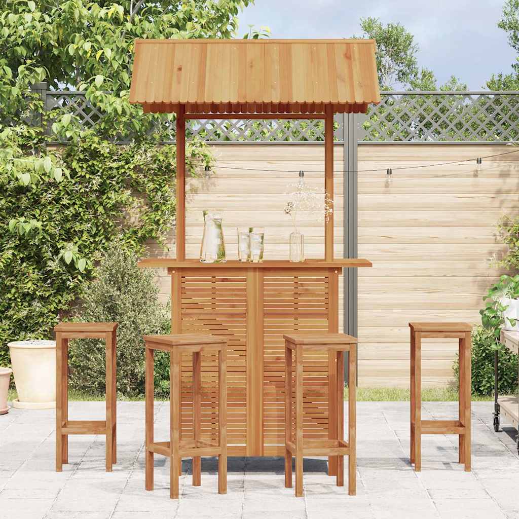 

vidaXL Bartafel met dak voor buiten 122x106x217 cm massief acaciahout