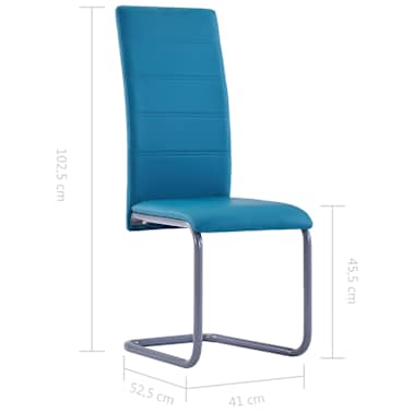 Vidaxl Esszimmerstuhle 6 Stk Blau Kunstleder Im Vidaxl Trendshop Vidaxl Ch