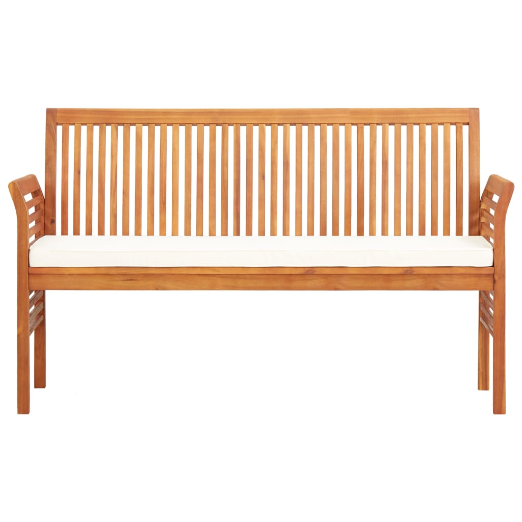 

vidaXL Tuinbank 3-zits met kussen 150 cm massief acaciahout