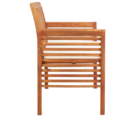 gartenbank holz mit kissen