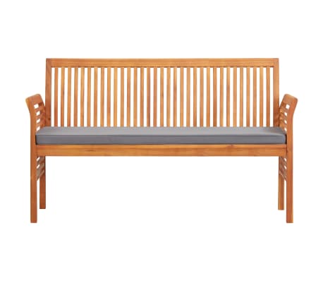 vidaXL Tuinbank 3-zits met kussen 150 cm massief acaciahout