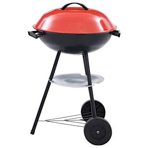 Přenosný zahradní gril XXL kotlový s kolečky 44 cm - obrázek 2