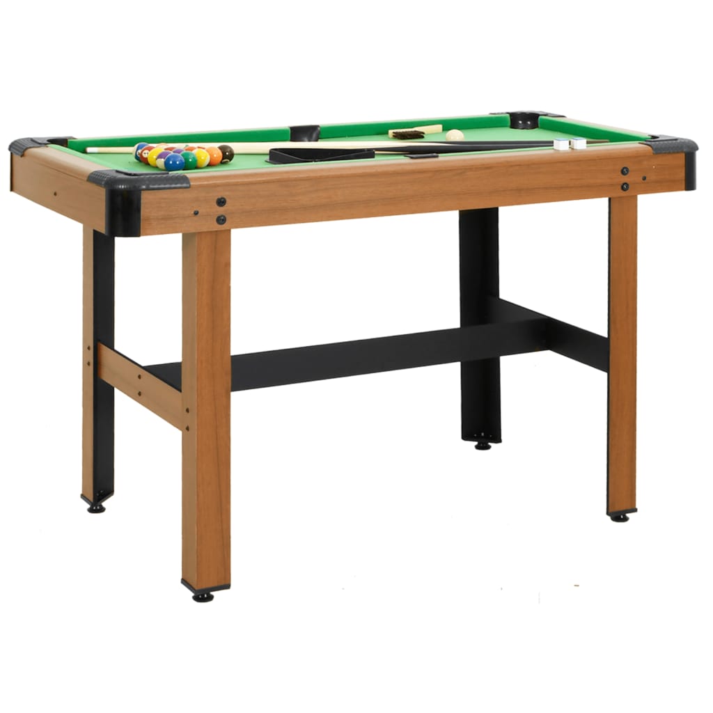 vidaXL Table de billard 4 pieds 122x61x76 cm Marron