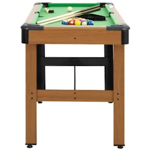 Kulečníkový stůl 122 x 61 x 76 cm hnědý - obrázek 3