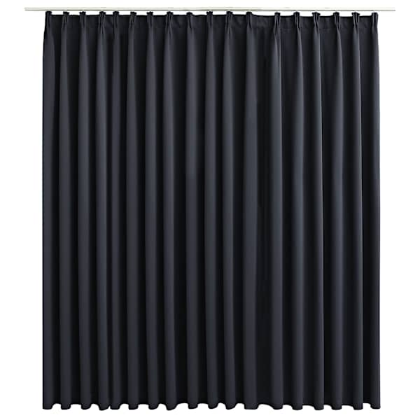 vidaXL pimendav kardin konksudega, must, 290 x 245 cm