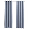 vidaXL pimendavad kardinad metallr&otilde;ngastega 2 tk, hall, 140 x 225 cm