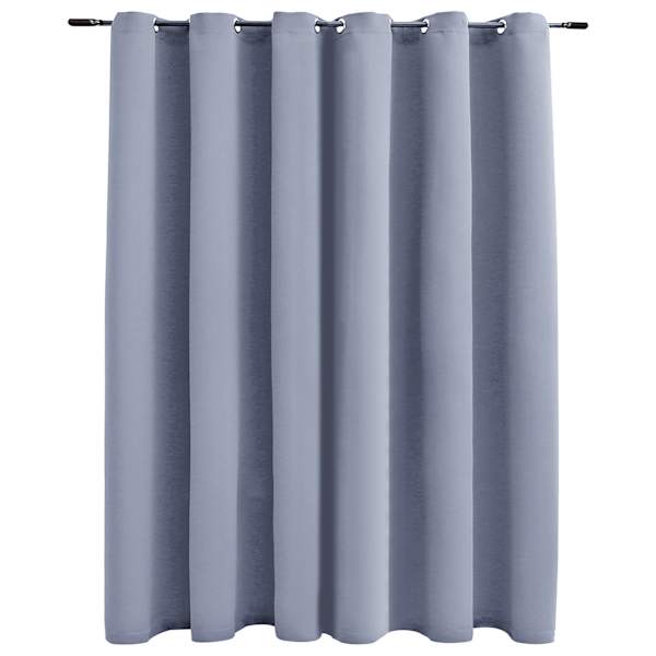 vidaXL pimendav kardin metallr&otilde;ngastega, hall, 290 x 245 cm