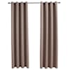 vidaXL pimendavad kardinad metallr&otilde;ngastega 2 tk, pruun, 140 x 245 cm