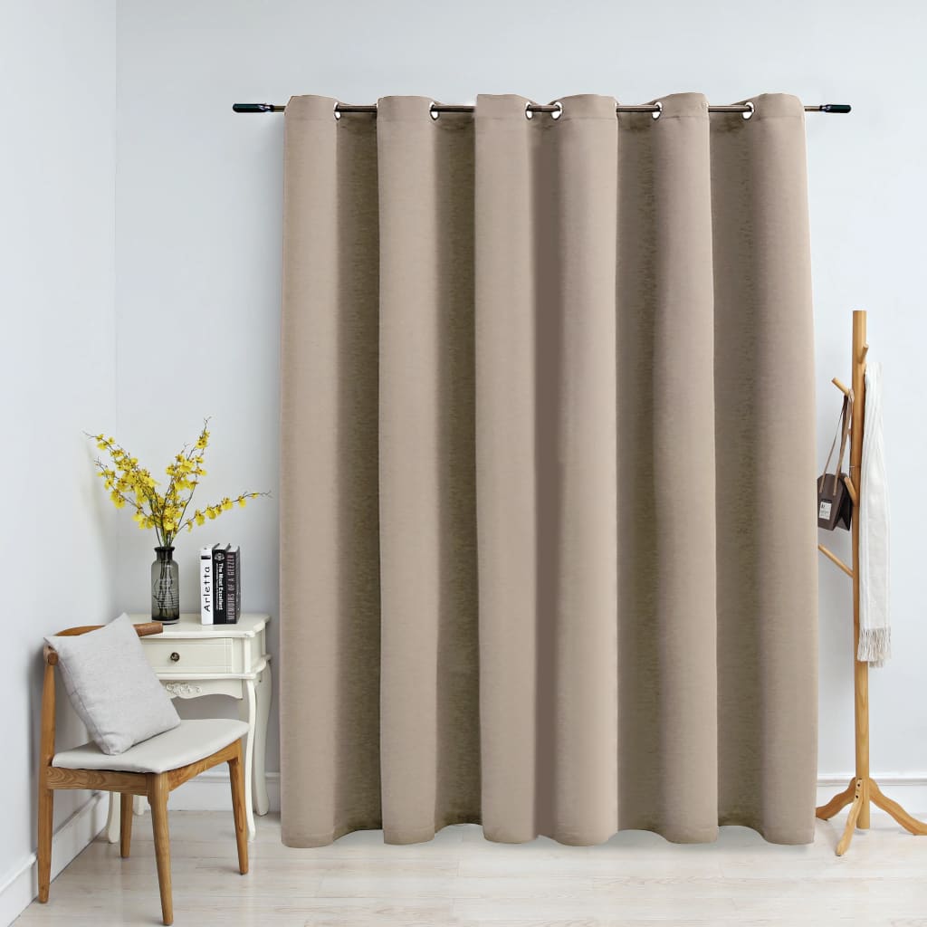 vidaXL Pimennysverho metallirenkailla beige 290×245 cm