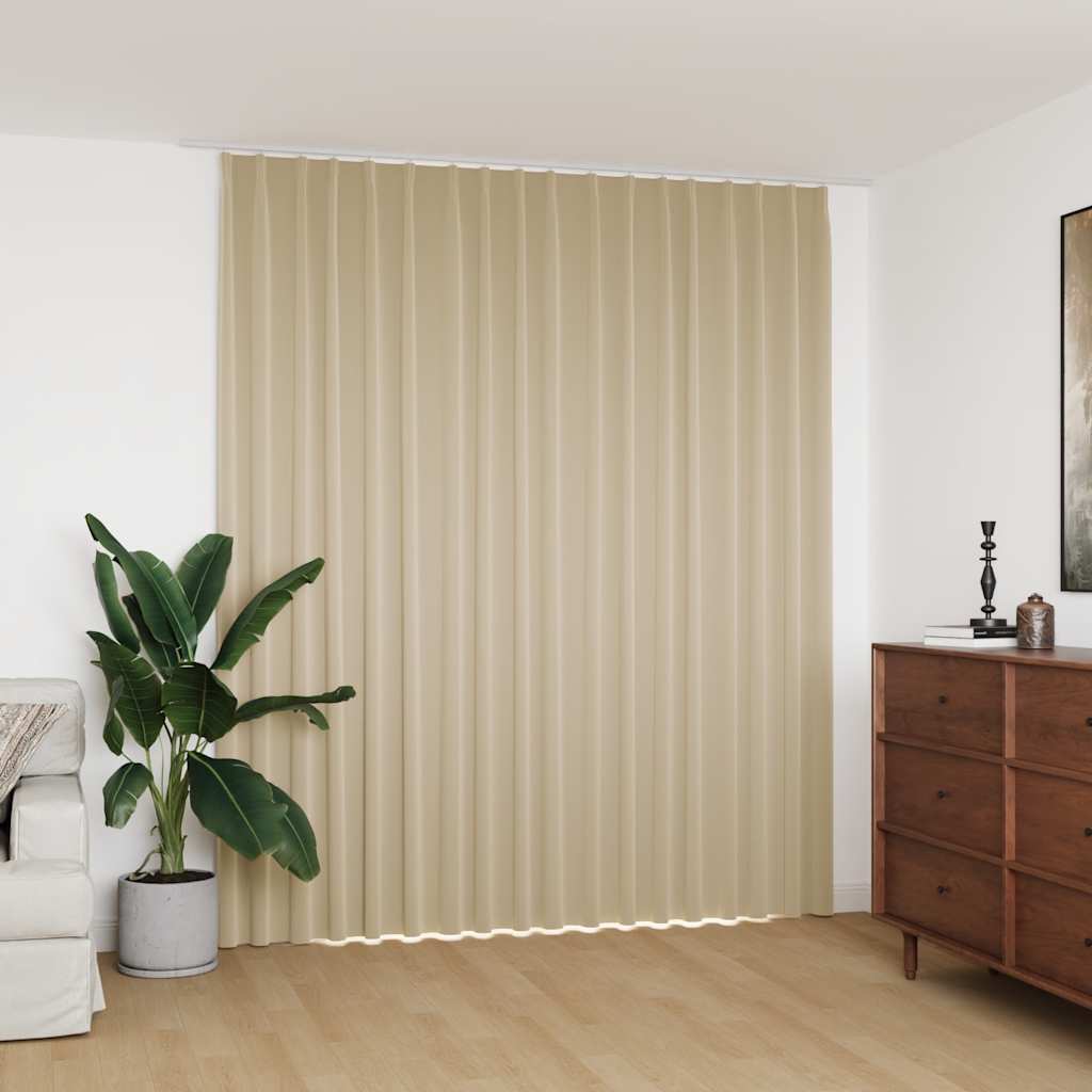 vidaXL Draperie opacă, bej, 290 x 245 cm, cu cârlige