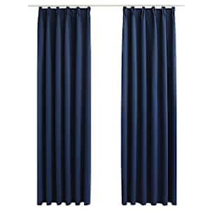 vidaXL pimendavad kardinad konksudega, 2 tk, sinine, 140 x 175 cm