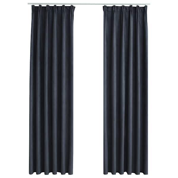 vidaXL pimendavad kardinad konksudega 2 tk antratsiithall 140 x 245 cm