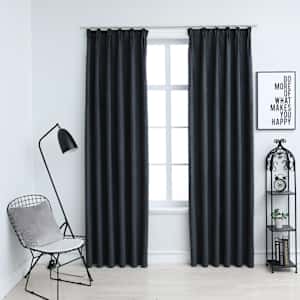 Zatemnitvene zavese z obešali 2 kosa antracitne 140x245 cm