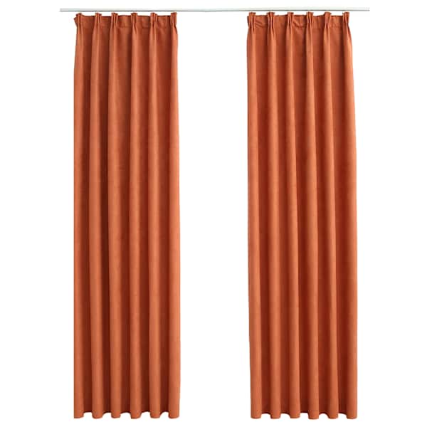 vidaXL pimendavad kardinad konksudega, 2 tk rooste 140 x 175 cm