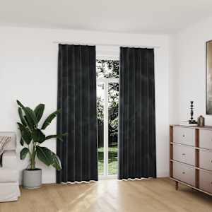 Zatemnitvene zavese 2 kosa z obešali žamet antracit 140x225 cm